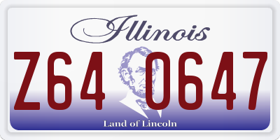 IL license plate Z640647