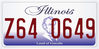 IL license plate Z640649