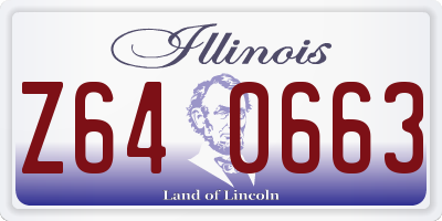 IL license plate Z640663
