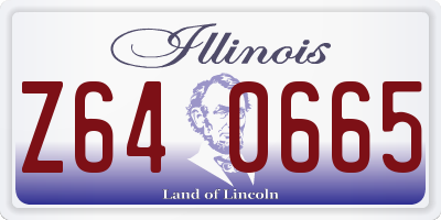 IL license plate Z640665