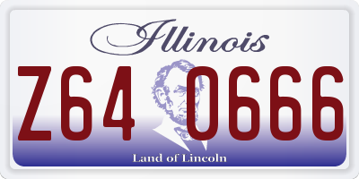 IL license plate Z640666