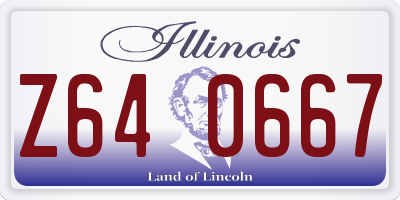 IL license plate Z640667