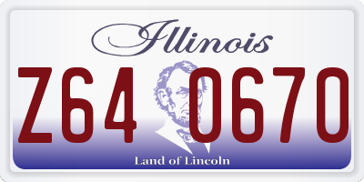 IL license plate Z640670