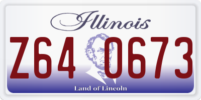 IL license plate Z640673