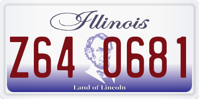 IL license plate Z640681
