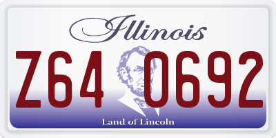 IL license plate Z640692