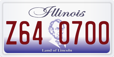 IL license plate Z640700