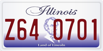 IL license plate Z640701