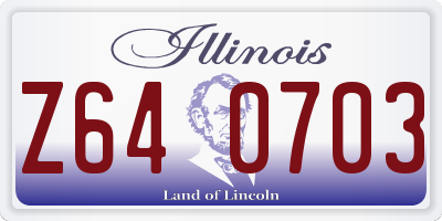 IL license plate Z640703