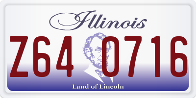 IL license plate Z640716