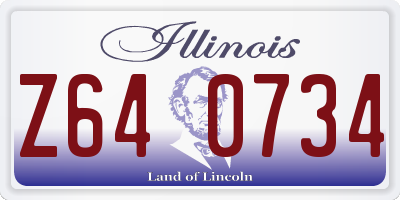 IL license plate Z640734