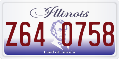 IL license plate Z640758