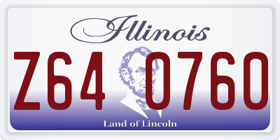 IL license plate Z640760