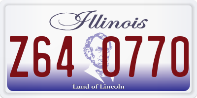 IL license plate Z640770