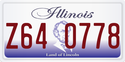IL license plate Z640778