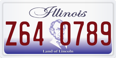 IL license plate Z640789