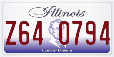 IL license plate Z640794