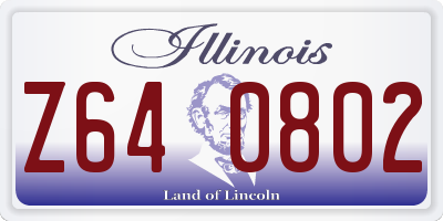 IL license plate Z640802