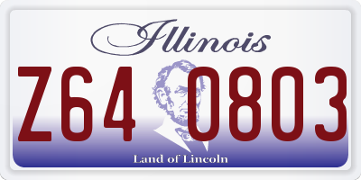 IL license plate Z640803