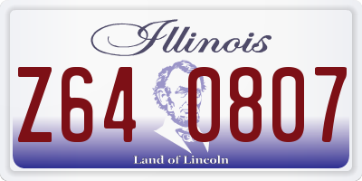 IL license plate Z640807