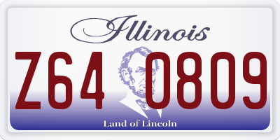 IL license plate Z640809