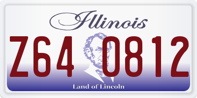IL license plate Z640812