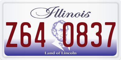IL license plate Z640837