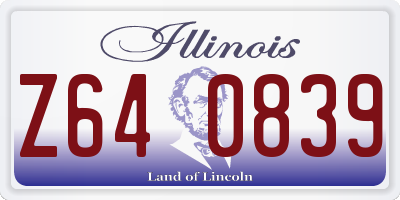 IL license plate Z640839