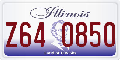IL license plate Z640850