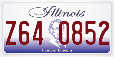 IL license plate Z640852