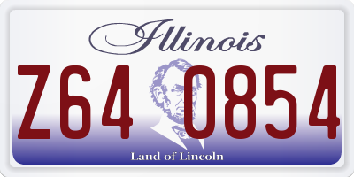 IL license plate Z640854