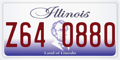 IL license plate Z640880