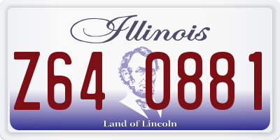 IL license plate Z640881