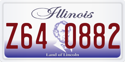 IL license plate Z640882