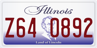 IL license plate Z640892