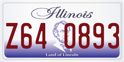 IL license plate Z640893