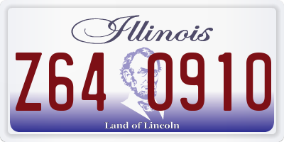 IL license plate Z640910