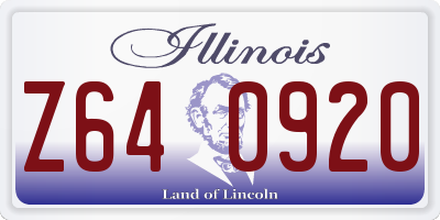 IL license plate Z640920