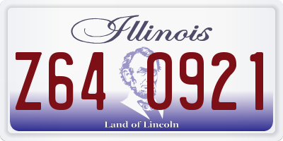 IL license plate Z640921
