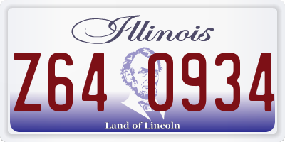 IL license plate Z640934