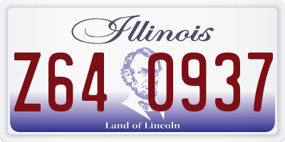 IL license plate Z640937