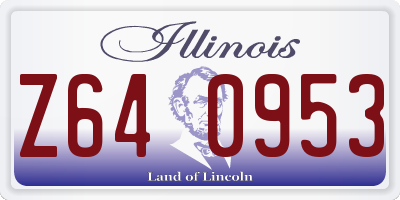 IL license plate Z640953