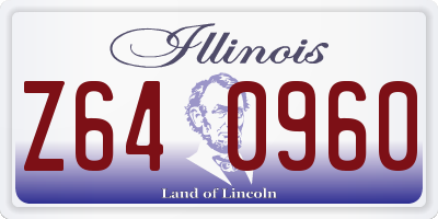 IL license plate Z640960