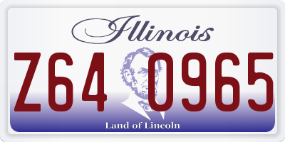 IL license plate Z640965