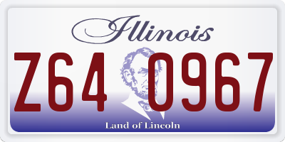 IL license plate Z640967