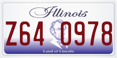 IL license plate Z640978