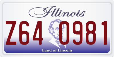 IL license plate Z640981