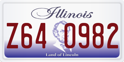 IL license plate Z640982