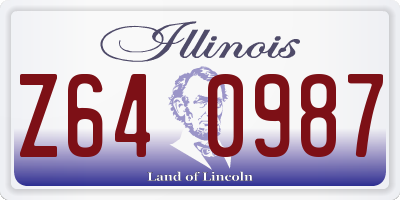 IL license plate Z640987