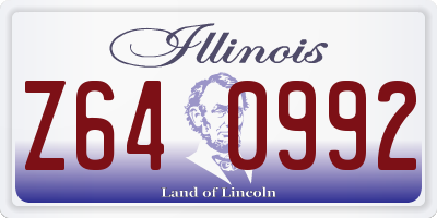 IL license plate Z640992